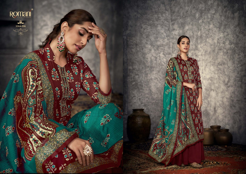Romani Afreen Pashmina Spun With Exclusive Embroidery Work Stylish Designer Party Wear Salwar Kameez
