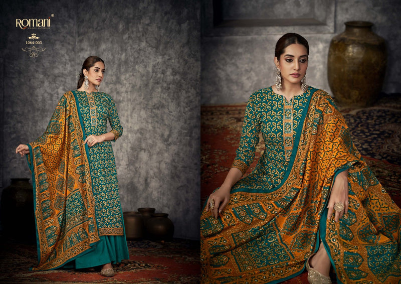 Romani Afreen Pashmina Spun With Exclusive Embroidery Work Stylish Designer Party Wear Salwar Kameez