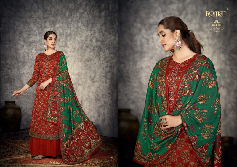 Romani Afreen Pashmina Spun With Exclusive Embroidery Work Stylish Designer Party Wear Salwar Kameez