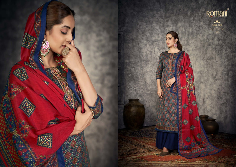 Romani Afreen Pashmina Spun With Exclusive Embroidery Work Stylish Designer Party Wear Salwar Kameez