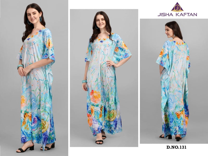 Jelite Jisha Kaftan Afreen Vol 4 Polyester Crepe Printed Desginer Style Fancy Kaftans