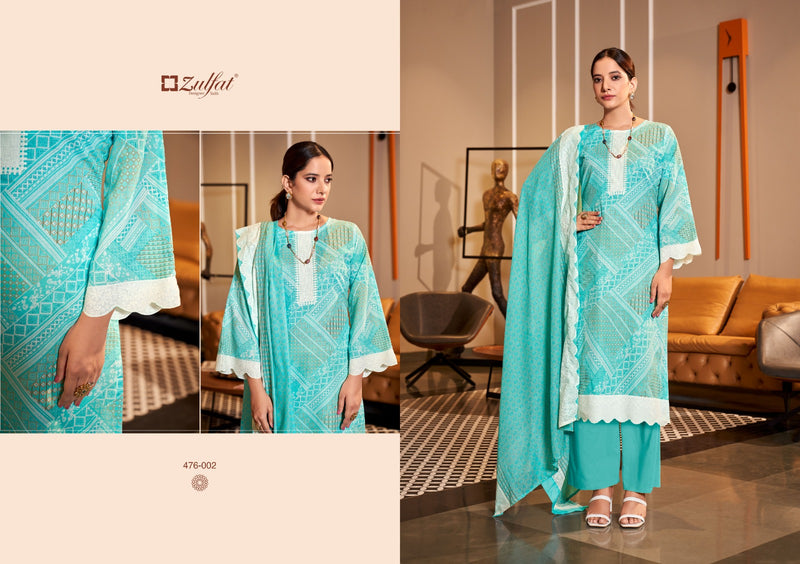 Zulfat Designer Suits Afsana Pure Cotton Exclusive Designer Printed Designer Salwar Kameez