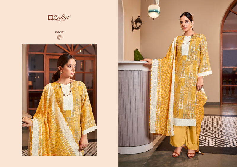 Zulfat Designer Suits Afsana Pure Cotton Exclusive Designer Printed Designer Salwar Kameez