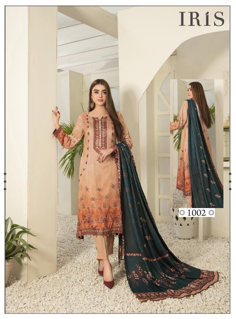 Iris Afsanah Luxury Heavy Cotton Collection Pure Cotton Printed Designer Salwar Kameez