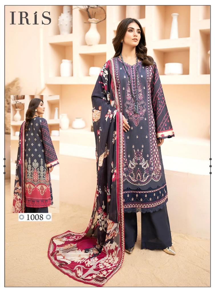 Iris Afsanah Luxury Heavy Cotton Collection Pure Cotton Printed Designer Salwar Kameez