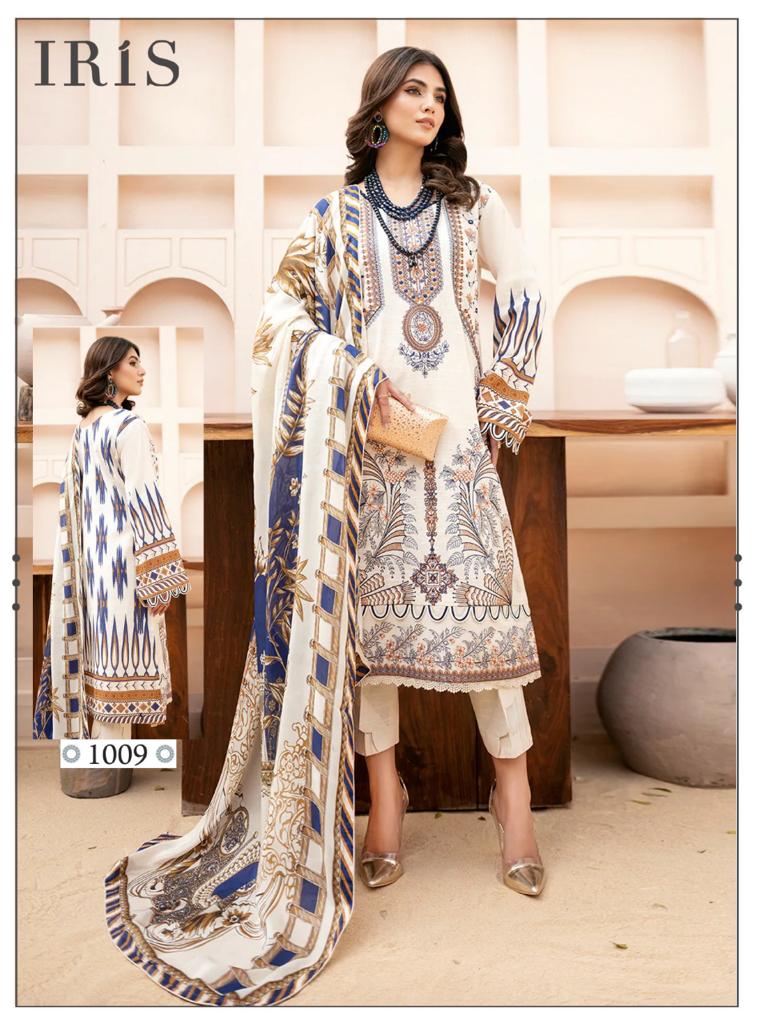 Iris Afsanah Luxury Heavy Cotton Collection Pure Cotton Printed Designer Salwar Kameez