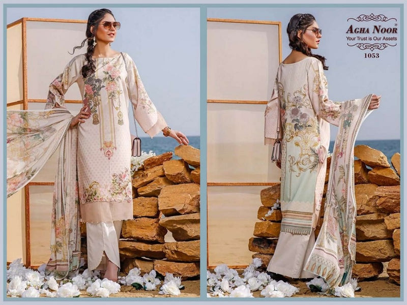 Agha Noor Vol 5 Luxury Lawn Collection Cotton Lawn Pakistani Style  Party Wear Salwar Suits