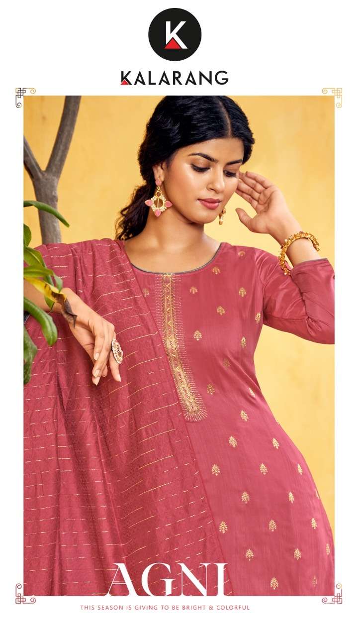 Kalarang Fashion Agni Muslin With Hand Work Stylish Designer Festive Wear Salwar Suit