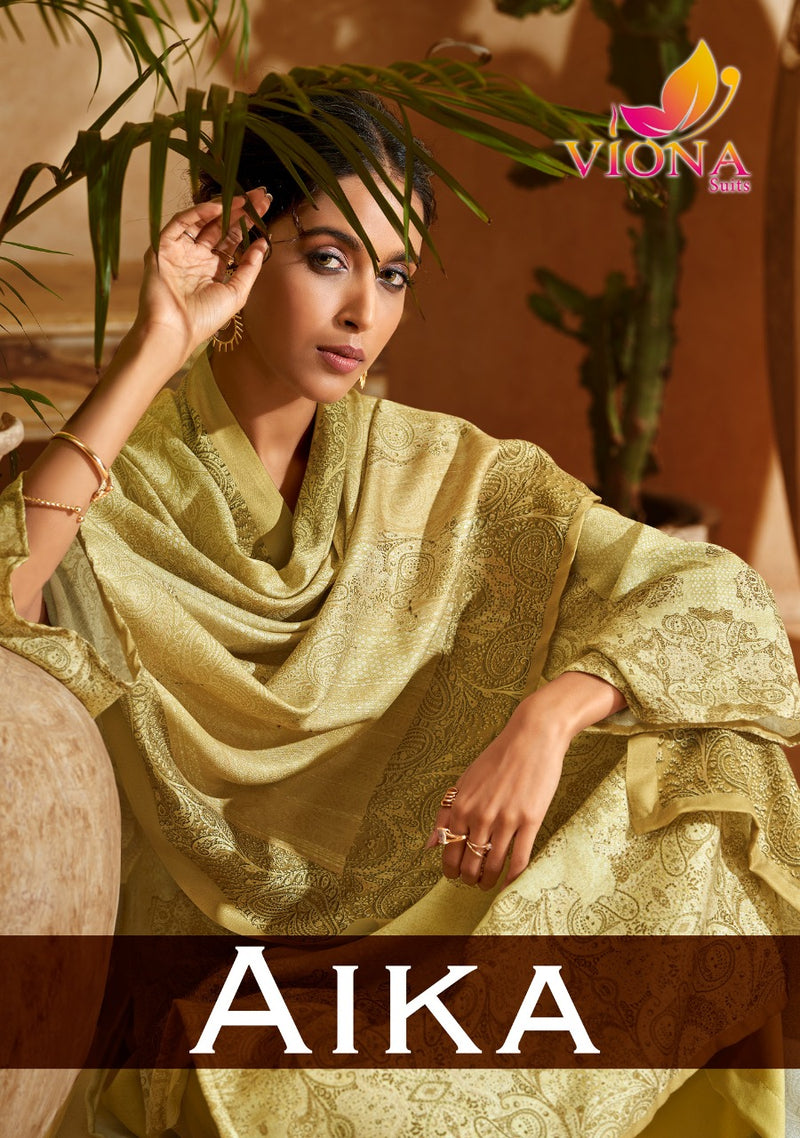 Viona Aika Pashmina With Fancy Work Stylish Designer Casual Wear Fancy Look Salwar Kameez