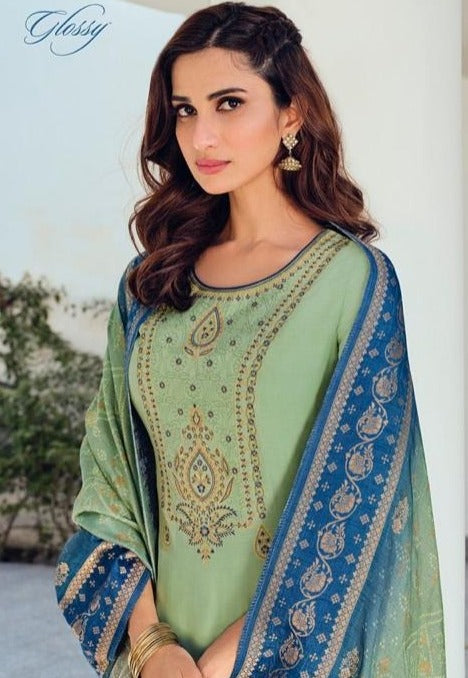 GLossy Aileen Muslin Embroidered Party Wear Salwar Kameez