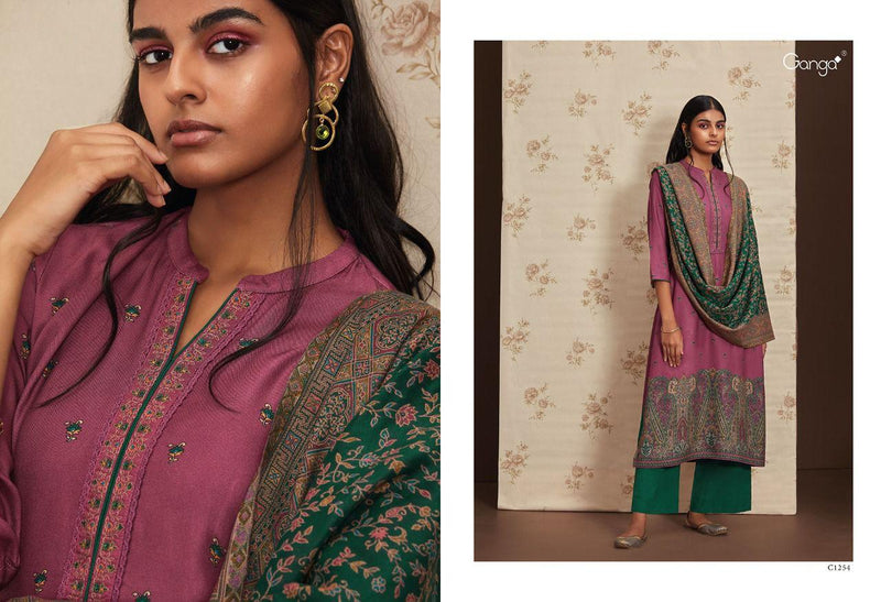 Ganga Akshara Pashmina With Dobby Printed Work Stylish Designer Fancy Salwar Suit