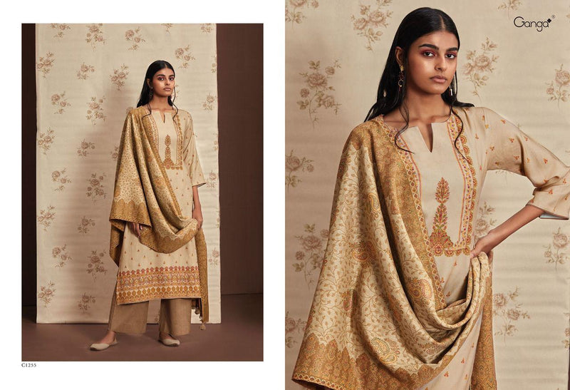 Ganga Akshara Pashmina With Dobby Printed Work Stylish Designer Fancy Salwar Suit