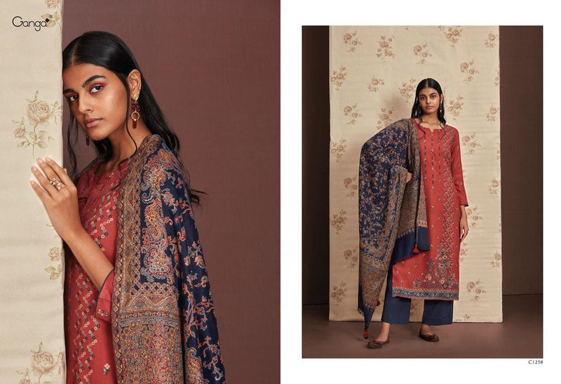 Ganga Akshara Pashmina With Dobby Printed Work Stylish Designer Fancy Salwar Suit