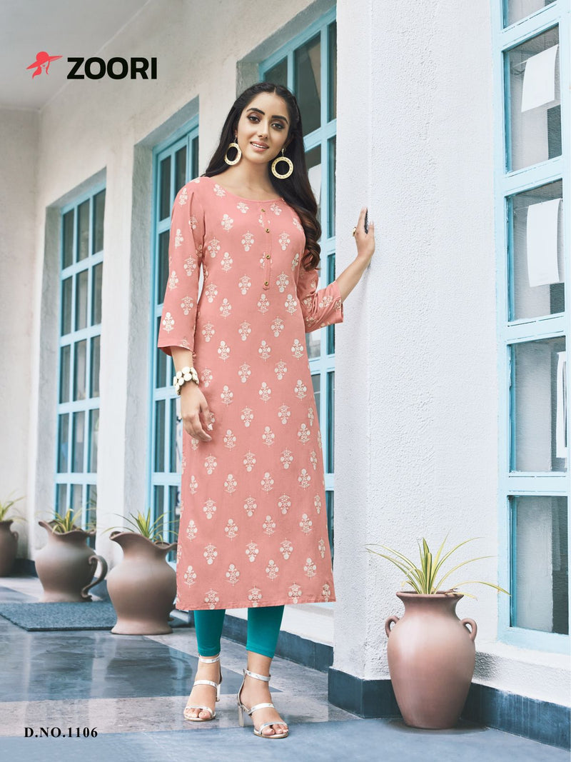 Zoori Akshara Vol 18 Rayon Stylish Designer Festive Wear Fancy Kurti