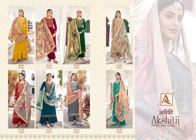 Alok Suits Akshiti Jam Cotton Heavy Embroidered Party Wear Salwar Suits