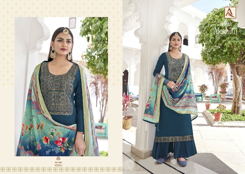 Alok Suits Akshiti Jam Cotton Heavy Embroidered Party Wear Salwar Suits