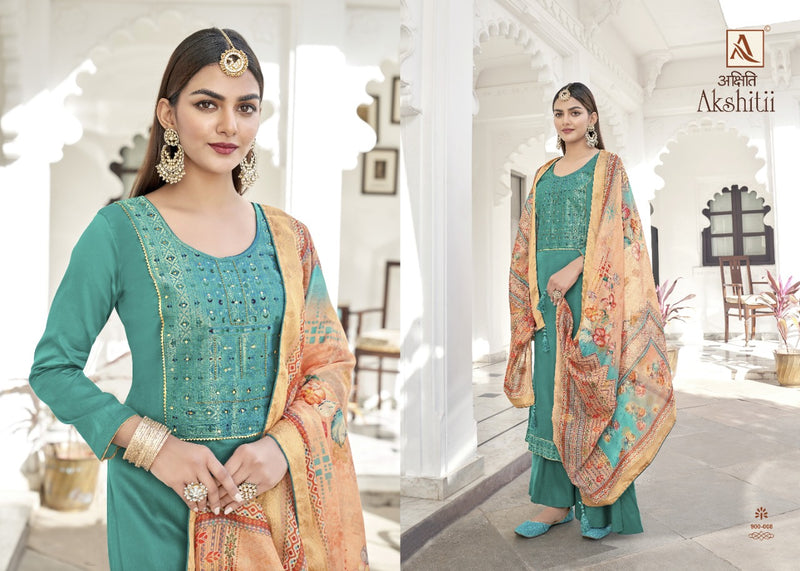 Alok Suits Akshiti Jam Cotton Heavy Embroidered Party Wear Salwar Suits