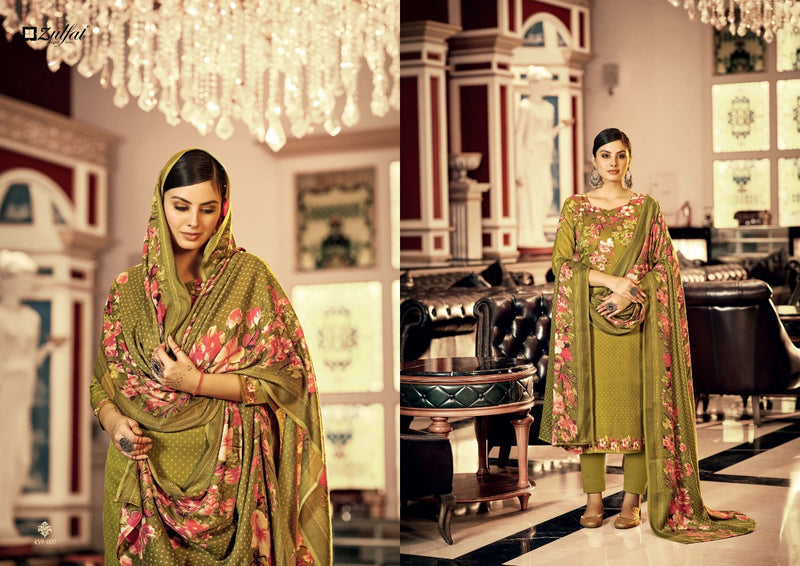 Zulfat Al Marina Pashmina With Fancy Work Stylish Beautiful Designer Festive Wear Attractive Look Salwar Kameez