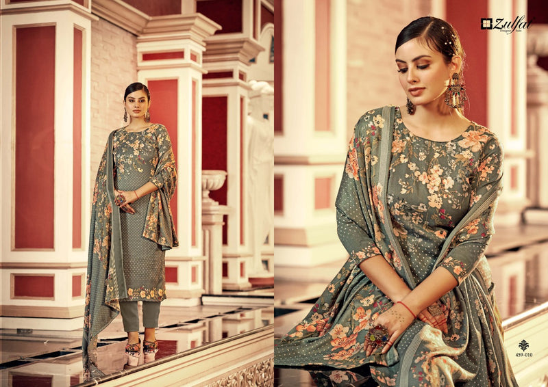 Zulfat Al Marina Pashmina With Fancy Work Stylish Beautiful Designer Festive Wear Attractive Look Salwar Kameez