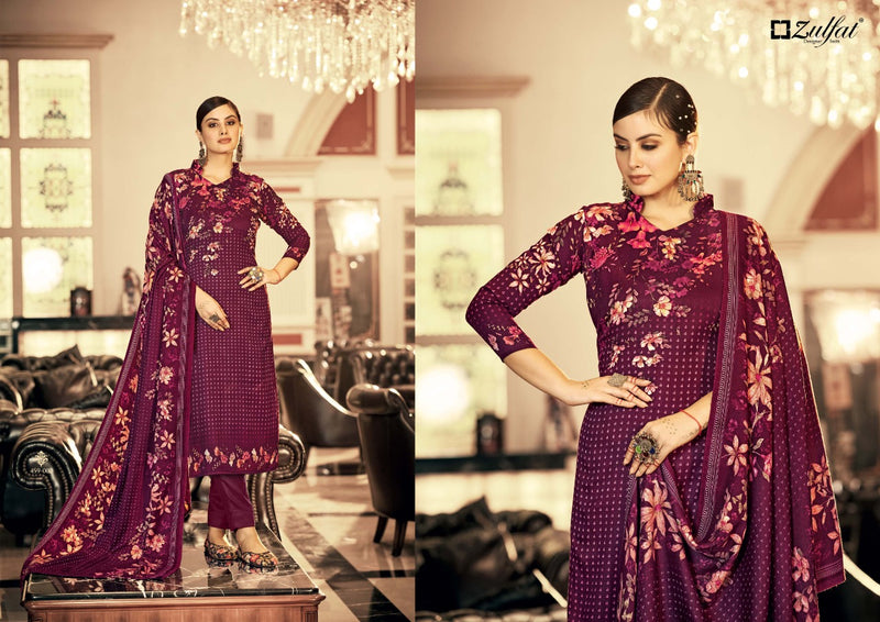 Zulfat Al Marina Pashmina With Fancy Work Stylish Beautiful Designer Festive Wear Attractive Look Salwar Kameez