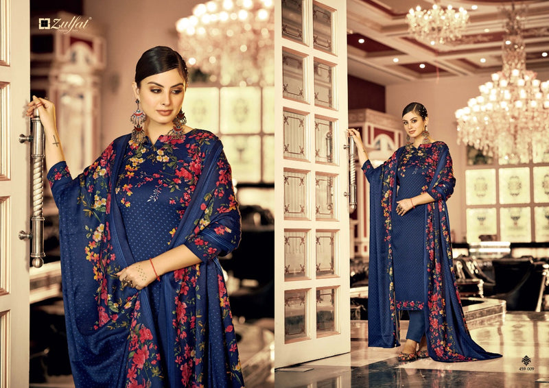 Zulfat Al Marina Pashmina With Fancy Work Stylish Beautiful Designer Festive Wear Attractive Look Salwar Kameez