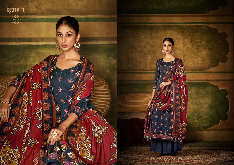 Romani Alfaaz Pashmina With Mirror And Hand Work Stylish Designer Casual Wear Salwar Kameez