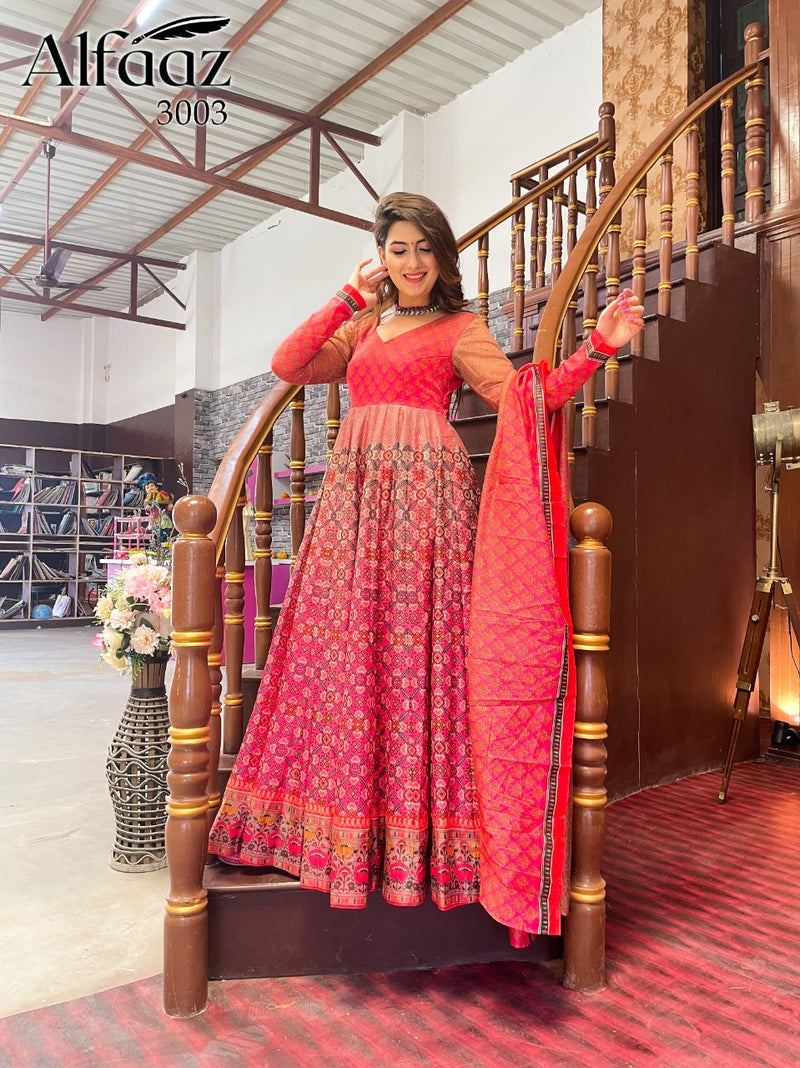 Alfaaz Vol 3 Chanderi  Silk Degita Print With Ethnic Pattern Salawar Suit
