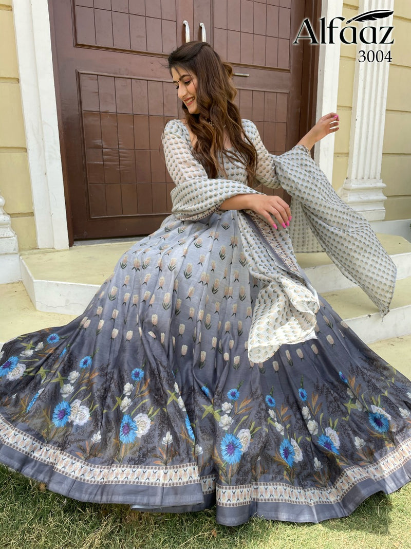 Alfaaz Vol 3 Chanderi  Silk Degita Print With Ethnic Pattern Salawar Suit