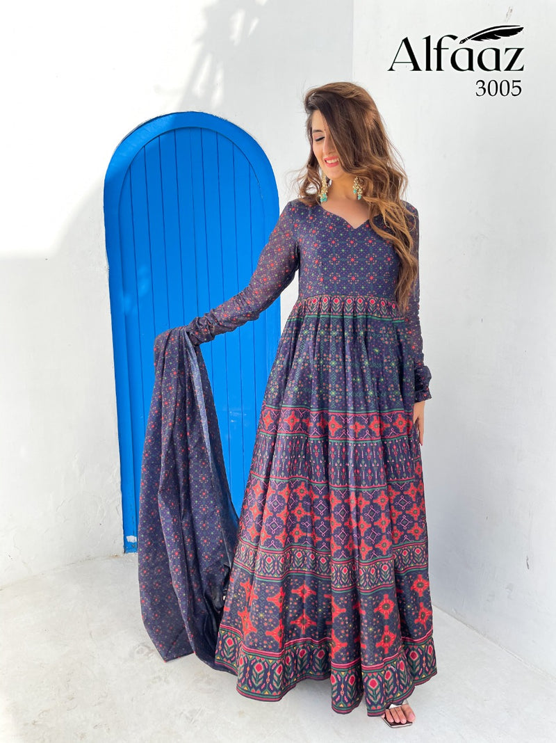 Alfaaz Vol 3 Chanderi  Silk Degita Print With Ethnic Pattern Salawar Suit
