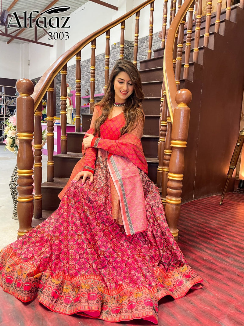 Alfaaz Vol 3 Chanderi  Silk Degita Print With Ethnic Pattern Salawar Suit
