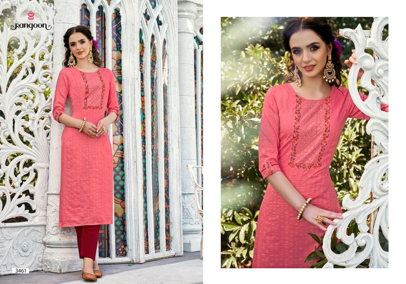 Rangoon Alfaz Chinon Fancy Festive Wear Embroidered Kurtis