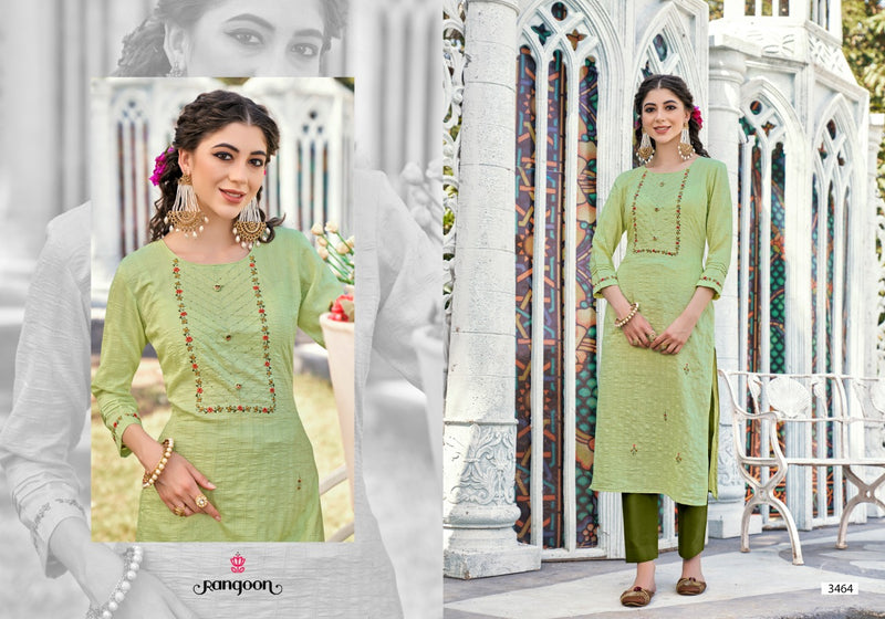 Rangoon Alfaz Chinon Fancy Festive Wear Embroidered Kurtis