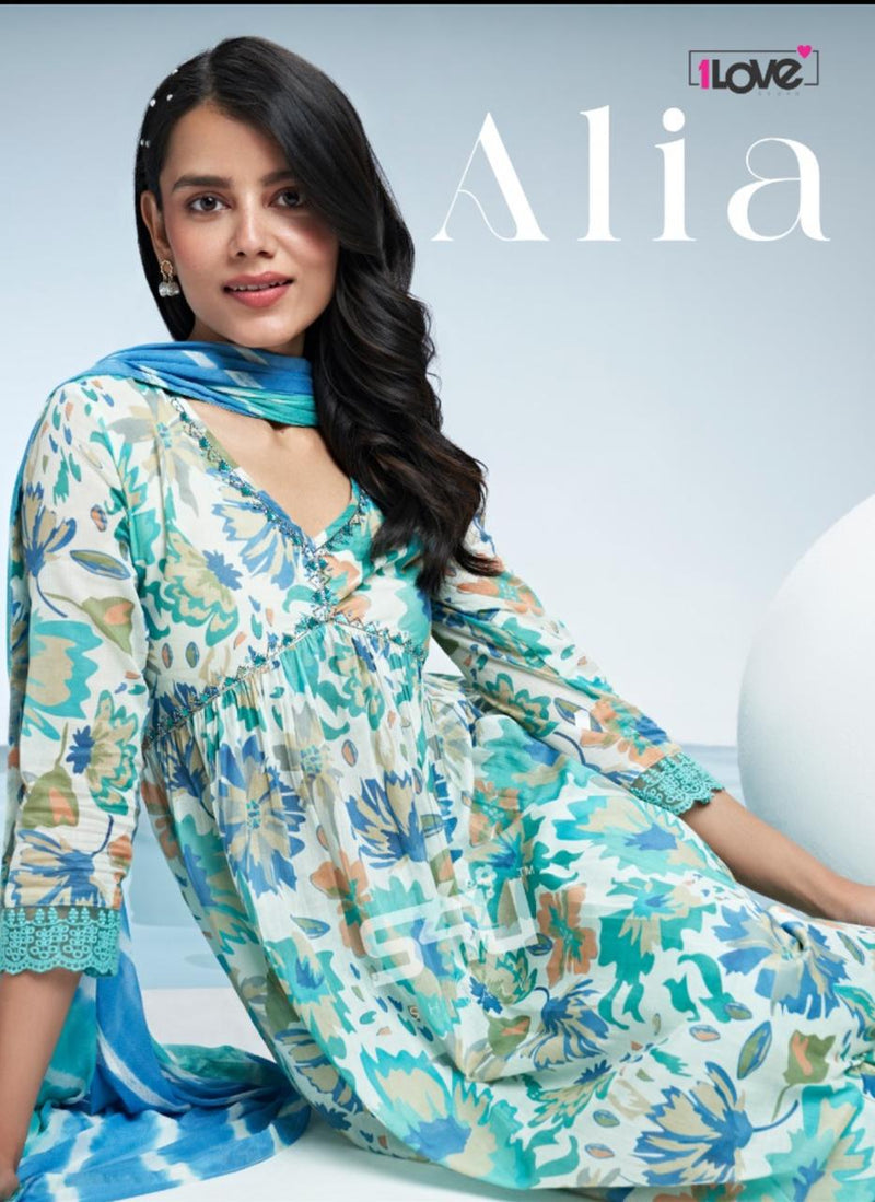 1Love S4u Alia Mull Cotton Fancy Partywear Designer Kurti