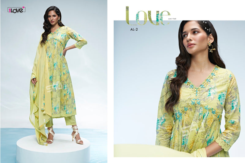 1Love S4u Alia Mull Cotton Fancy Partywear Designer Kurti