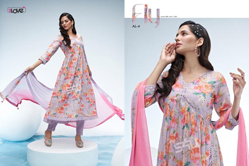 1Love S4u Alia Mull Cotton Fancy Partywear Designer Kurti