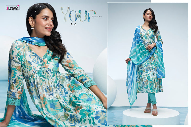1Love S4u Alia Mull Cotton Fancy Partywear Designer Kurti