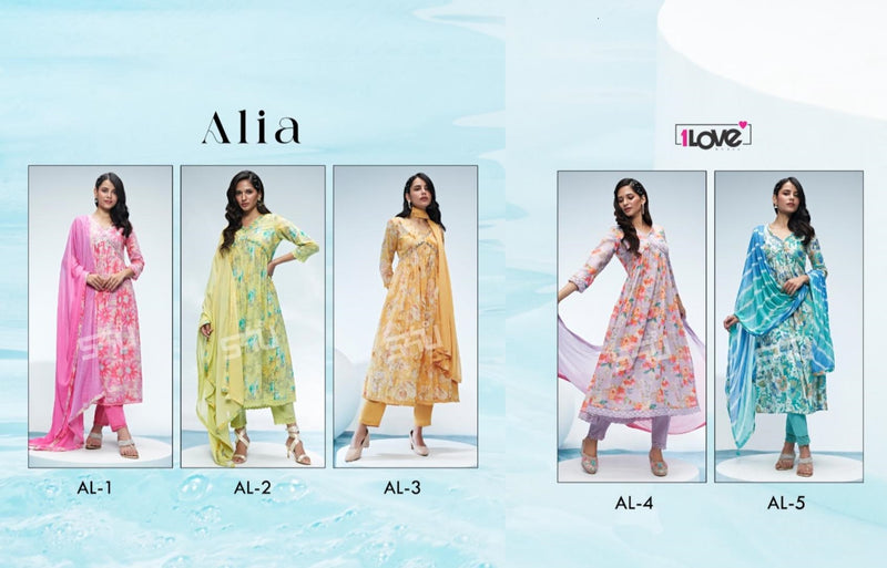 1Love S4u Alia Mull Cotton Fancy Partywear Designer Kurti
