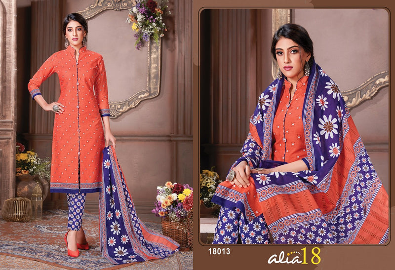 Jamatmal Tilokchand Alia Vol 18 Cotton Printed Festive Wear Salwar Kameez
