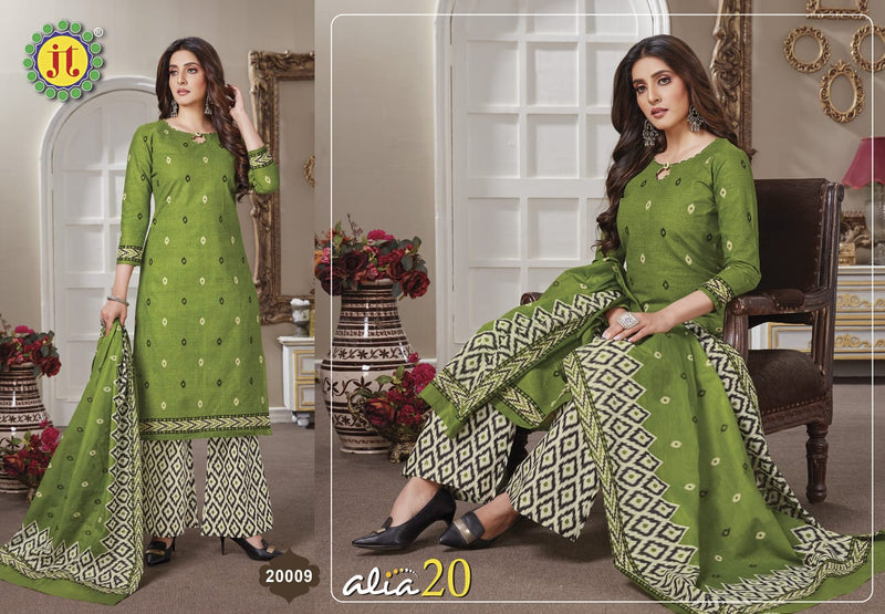 Jt Alia Vol 20 Cotton Printed Patiyala Style Festive Wear Salwar Suits