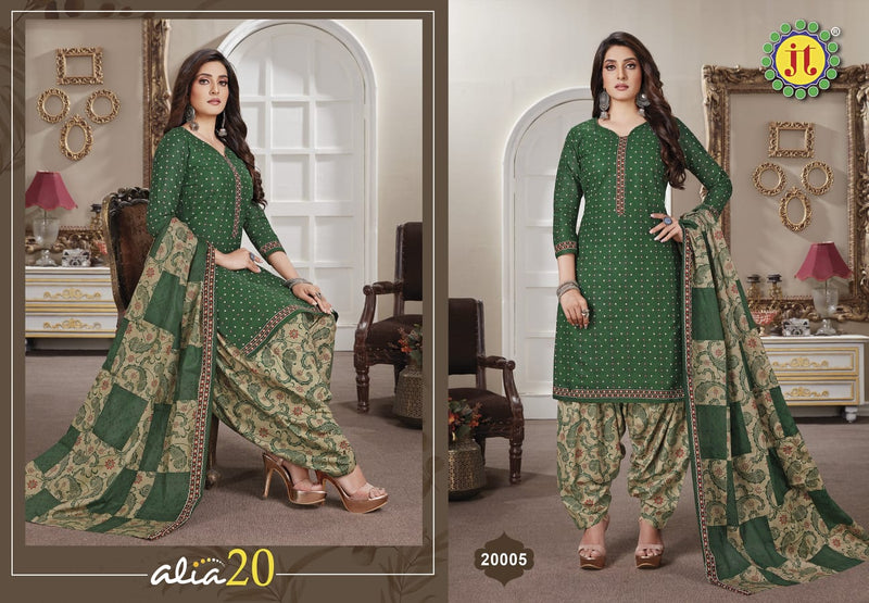 Jt Alia Vol 20 Cotton Printed Patiyala Style Festive Wear Salwar Suits