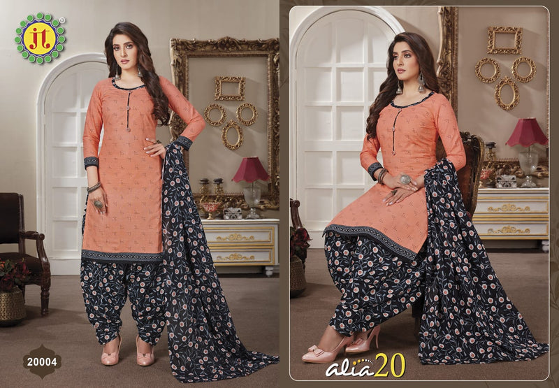 Jt Alia Vol 20 Cotton Printed Patiyala Style Festive Wear Salwar Suits