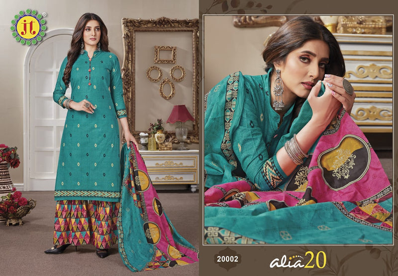 Jt Alia Vol 20 Cotton Printed Patiyala Style Festive Wear Salwar Suits
