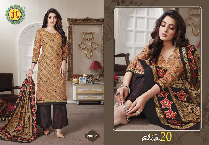 Jt Alia Vol 20 Cotton Printed Patiyala Style Festive Wear Salwar Suits