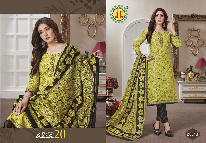 Jt Alia Vol 20 Cotton Printed Patiyala Style Festive Wear Salwar Suits