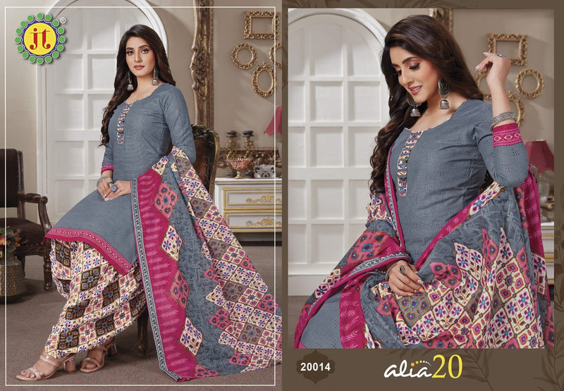 Jt Alia Vol 20 Cotton Printed Patiyala Style Festive Wear Salwar Suits
