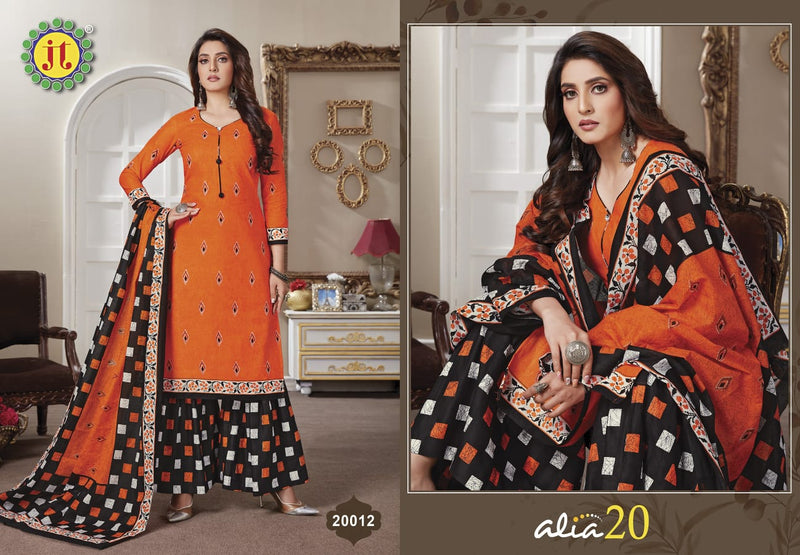 Jt Alia Vol 20 Cotton Printed Patiyala Style Festive Wear Salwar Suits