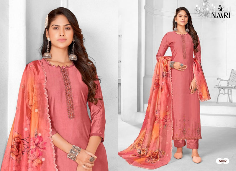 Naari Aalisha Silk Heavy Multi Sequence Embroidery Work Fancy Designer Wear Salwar Kameez