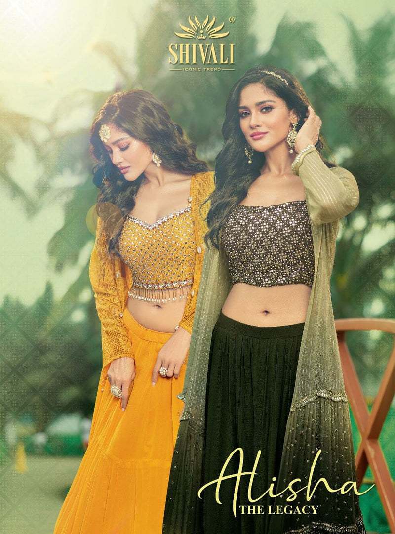 Shivali Fashion Alisha The Legacy Fancy Stylish Wedding Wear Beautiful  Kurtis With Set Of  Skirt & Dupatta