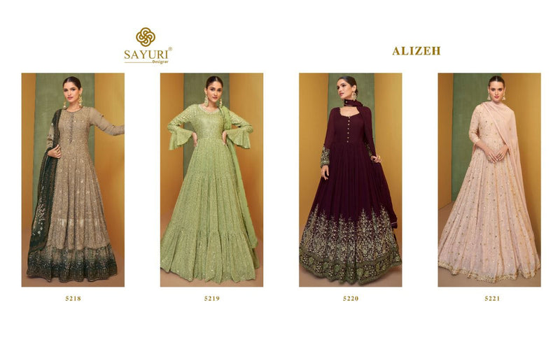 Sayuri Alizen Georgette With Beautiful Elegant Work Stylish Designer Festive Wear Long Fancy Gown