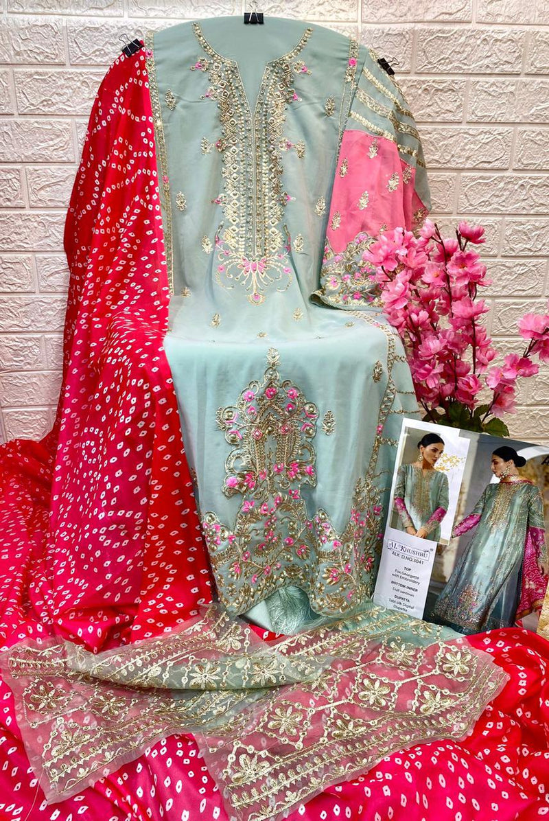 Al Khushbu Alk Dno 3041 Georgette With Elegant Work Stylish Designer Pakistani Party Wear Salwar Kameez